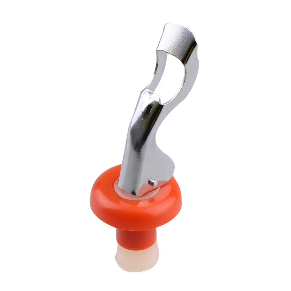 

3 Pcs Bottle Stoppers Beverage Sealer Mini Size Reusable Food Grade Silicone Metal Red White Beer Vinegar