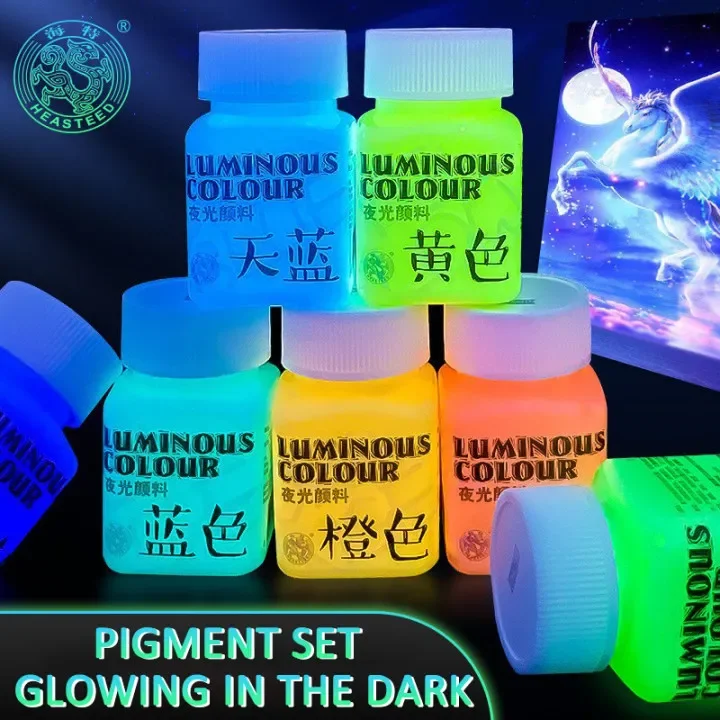 pigmentos fluorescentes brilham no escuro pigmentos luminosos coloridos tintas acrilicas arte faca voce mesmo melhorador de pintura liquido brilho garrafa 58ml 01