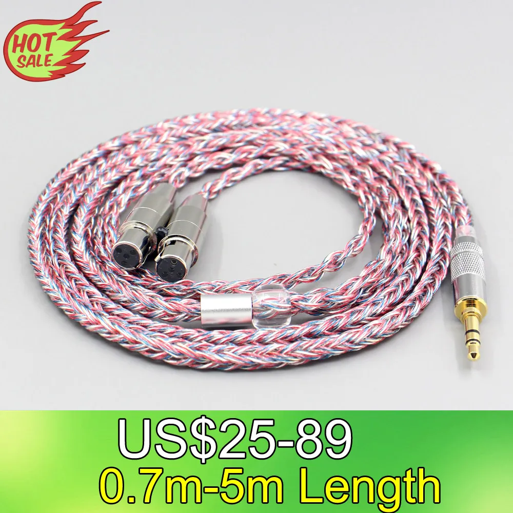

16 Core Silver OCC OFC Mixed Braided Cable For Audeze LCD-3 LCD-2 LCD-X LCD-XC LCD-4z LCD-MX4 LCD-GX Headset Headphone LN007585