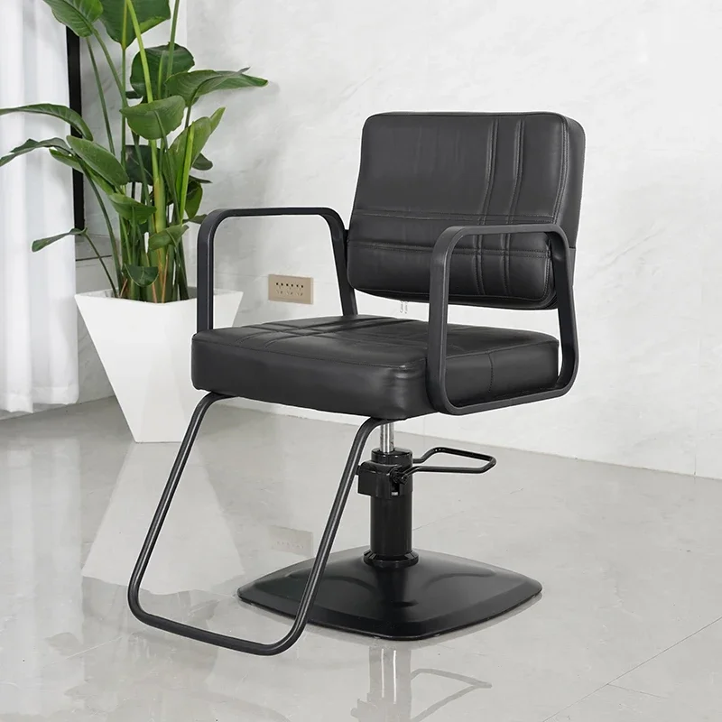 Japanese Retro Barber Chair Dyeing Hair Luxury Cream Recliner Swivel Barber Chair High Rotate Silla De Barbero Home Furniture