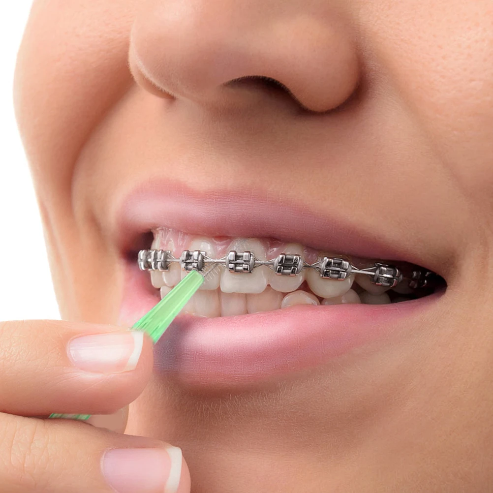 30 Pcs Tooth Brush Cleaning Gum Brushes Interdental Angled Braces for Cleaner Manual Flossing
