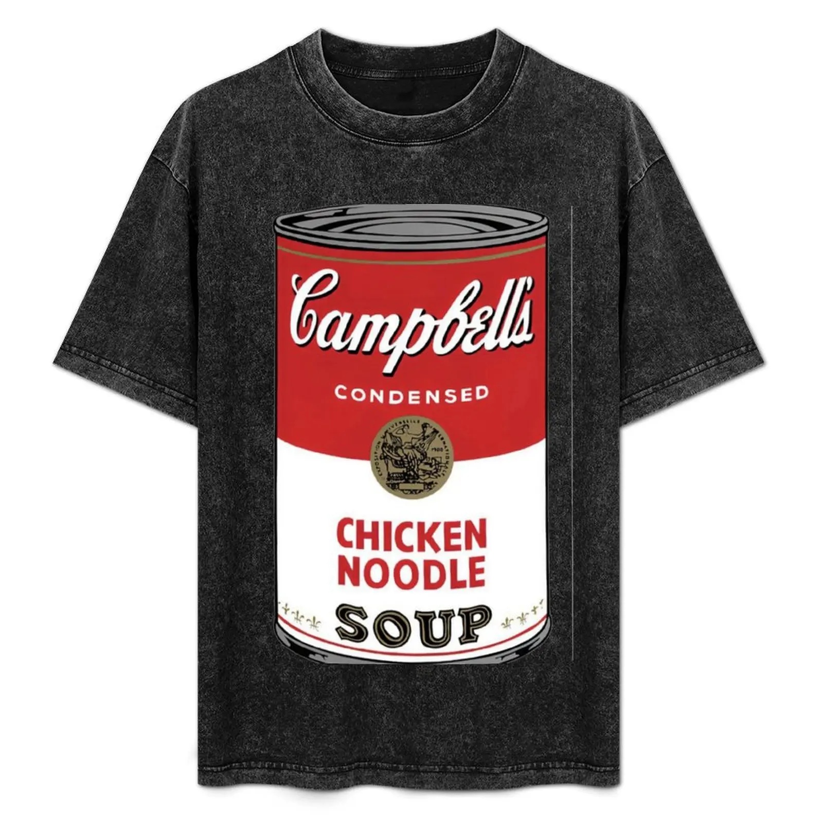 Camiseta vintage con estampado de la sopa de fideos con pollo de Campbell's, camiseta de manga corta para el trabajo diario