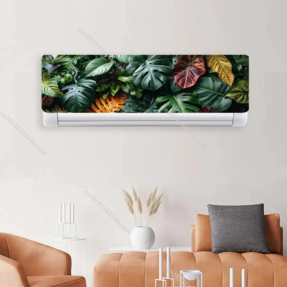 Simple Green Plant Air Conditioner Sticker PVC Waterproof Home Decoration Poster Hanging Air Conditioner Decoration Sticker