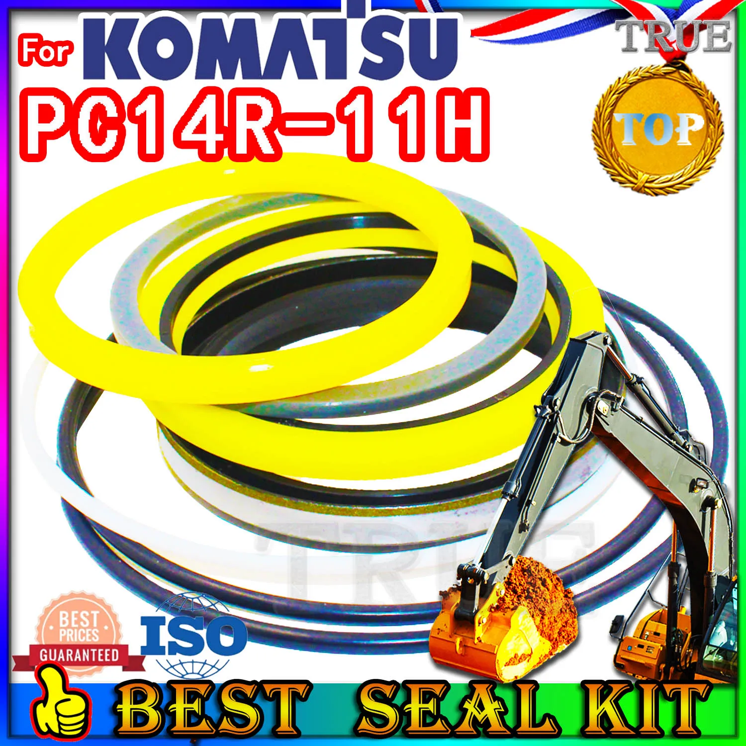 

For KOMATSU PC14R-11H Oil Seal Repair Kit Boom Arm Bucket Excavator Hydraulic Cylinder PC14R 11H Nitrile NBR Nok Washer Skf Tool