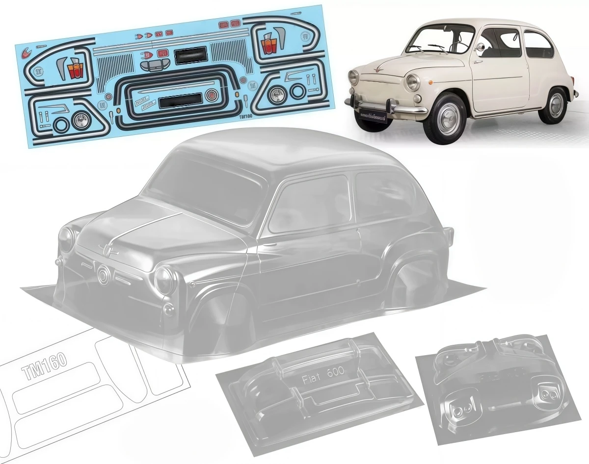 1/12 RC M Car Body Shell TM160 600D Lexan Shell 210mm WB For Tamiya M05 M06 Carten M210