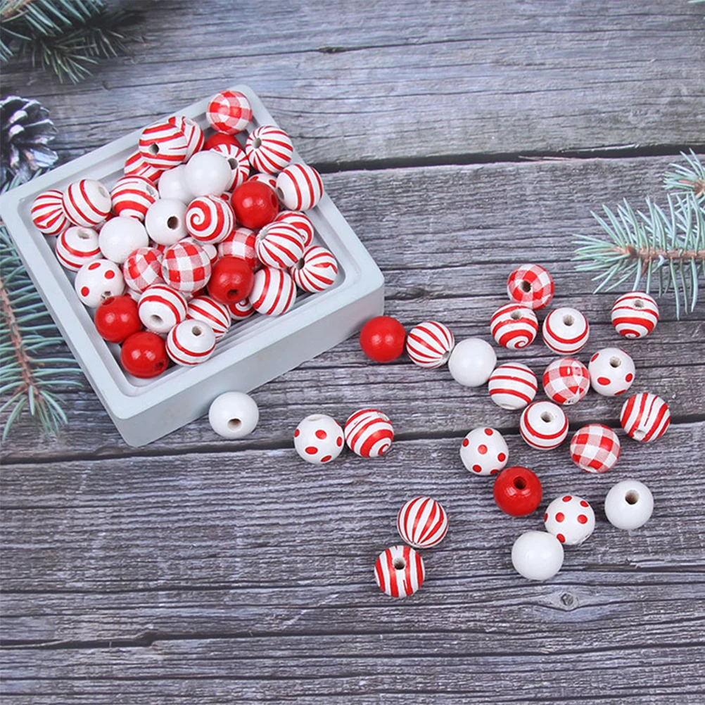 

70 Pcs Wooden Bead Accessories for Crafts Decorative Bulk Bracelets Natural Wood Beads Jewelry Making Projects