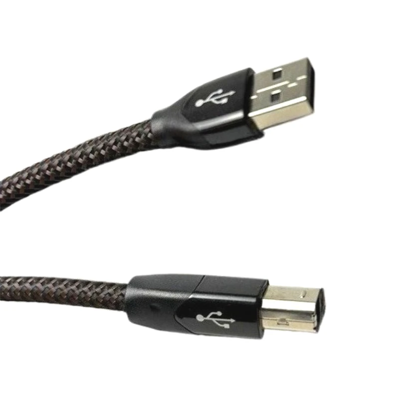 커피 HiFi USB A-B 케이블 10% 실버 USB2.0 디코더 사운드 카드 DAC 용 고화질 디지털 오디오 케이블