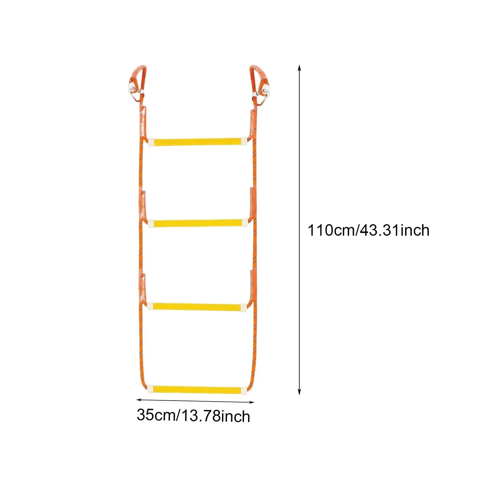 سلم بحبال بحرية سلم الصعود حلقة تسلق قوية خطوات غير قابلة للانزلاق محمولة للتجديف بالكاياك