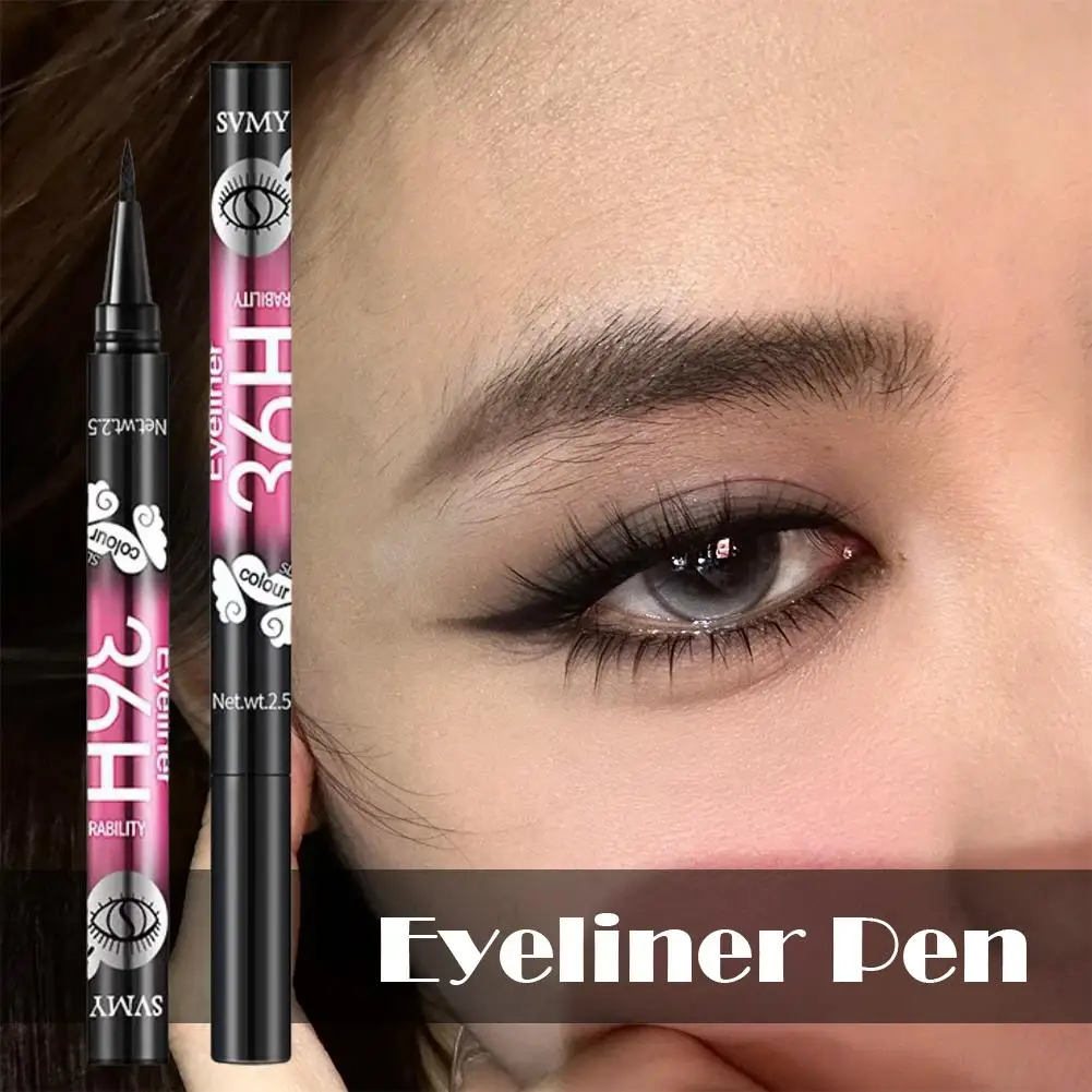 10-teiliges wasser- und schweißfestes schwarzes Eyeliner-Bleistift-Set, langlebig, nicht verschmierend, perfektes Geschenk für Freundin