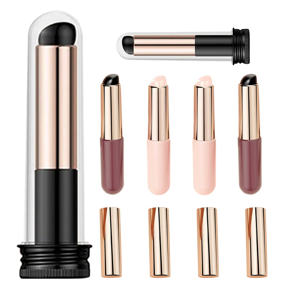 

6Pcs Silicone Nail Art Brush Gradient Gel Tools for Nails Reusable Acrylic Manicure DIY Applicator Precision Lip