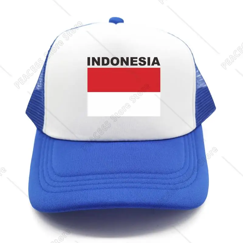 Indonesia Trucker Cap Summer Men Cool Country Flag Hat Baseball Caps Unisex Outdoor Mesh Net Caps