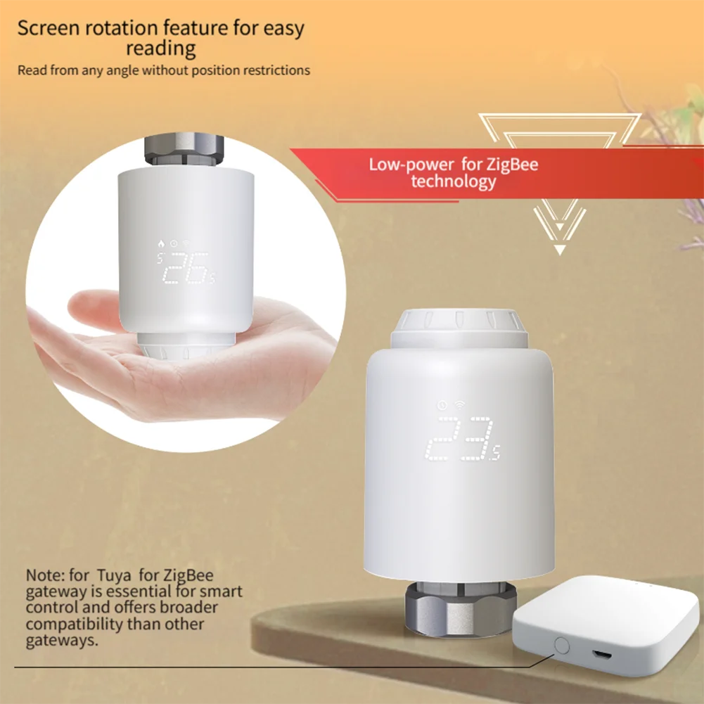 Programmable smart radiator valve head with WiFi control and energy saving open window shutoff for M30 x 1 5mm valves