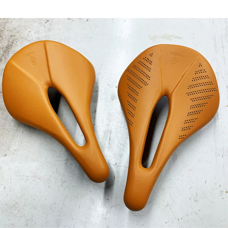 TAOZIK TS010 155mm Bright Orange Yellow TPE Sponge Full Carbon Bicycle Seat Bike Saddle Grips