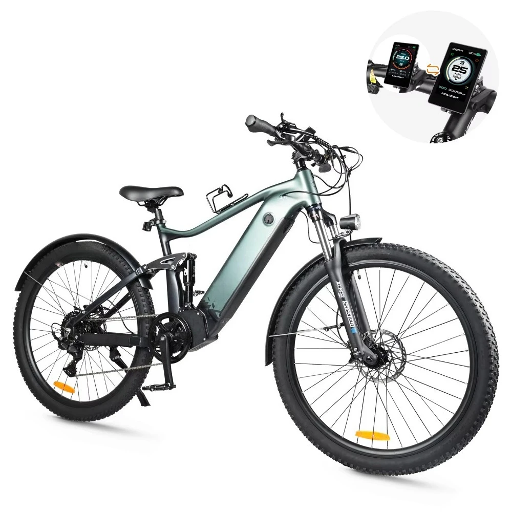 

Accolmile 1.5 Plus Cola Bear EMT 750W 48V Bafang Mid Motor 20Ah Battery 9 Speed 27.5\" 29\" E-bike Electric Mountain Bike