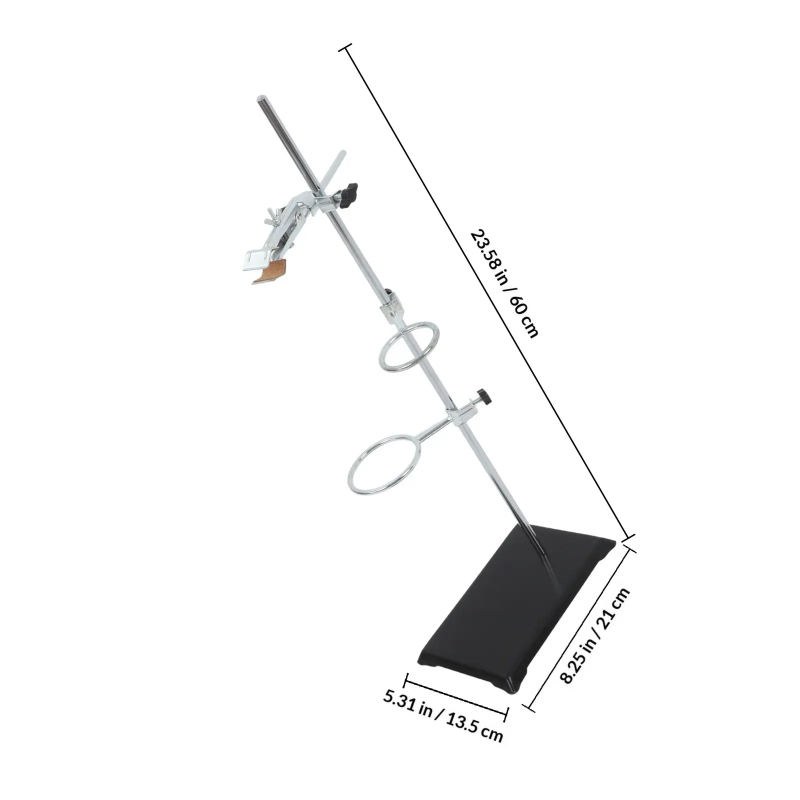 Adjustable Laboratory Stand Set with Clamp for Test Tubes Funnels and Rods Heavy Duty Science Lab Support Bracket Device view 5