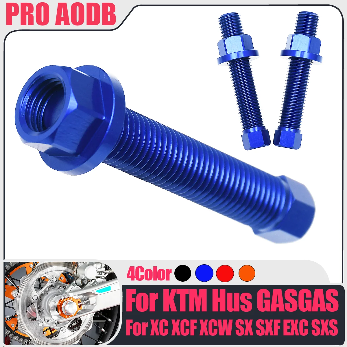 

For KTM RCNC ear Axle Blocks Chain Adjuster Bolt XC XCF XCW SX SXF 125 150 250 300 350 EXC EXCF TPi Six Days 450 500 690 790 990