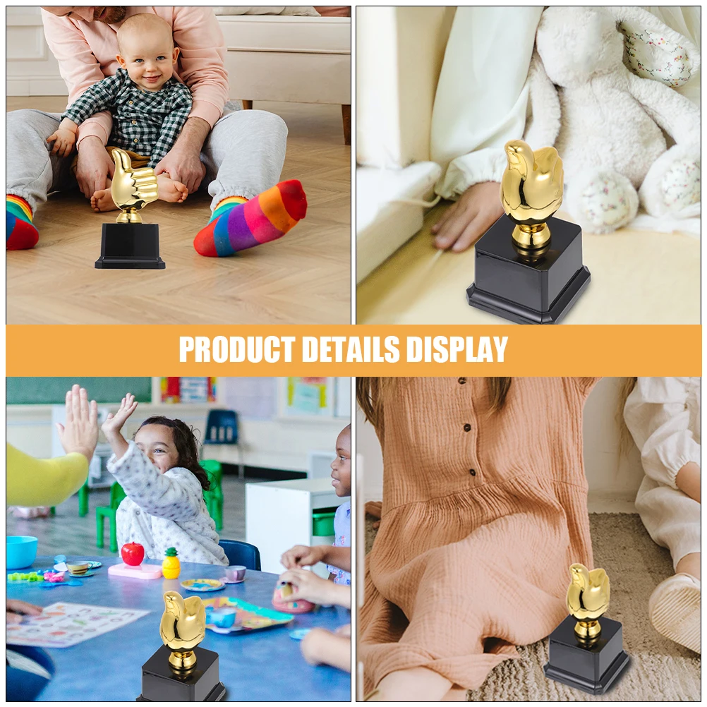 

2 Pcs Thumbs up Trophy Football Soccer Trophies Plastic Little