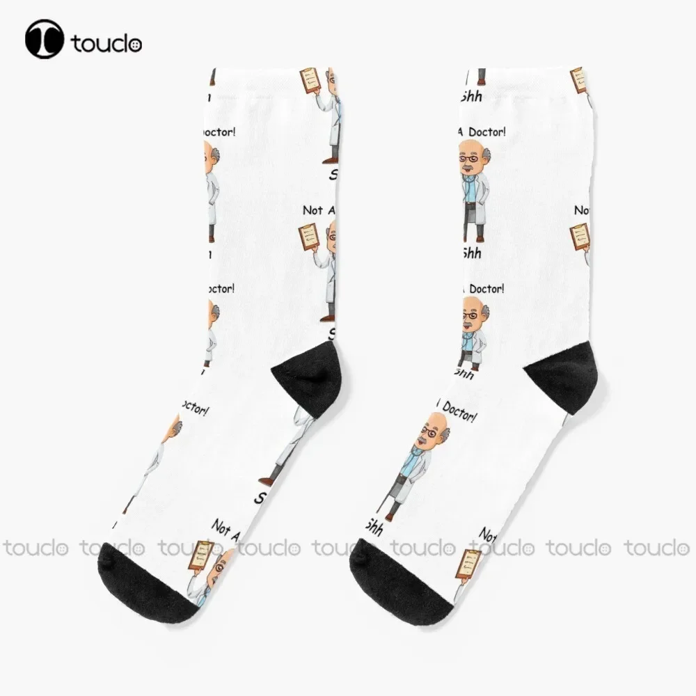 

Не Доктор! Носки Shh, мужские спортивные носки, унисекс, носки для взрослых и подростков, молодежные носки, персонализированные на заказ 360° ° Цифровая печать