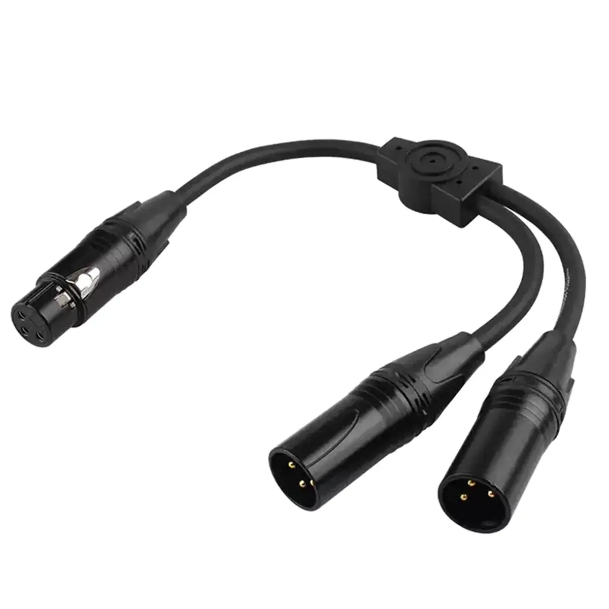XLR Splitter Cable XLR Female to 2 XLR Male or XLR M to 2 XLR F Patch Y Cable Balanced Microphone Splitter Cord F to 2M