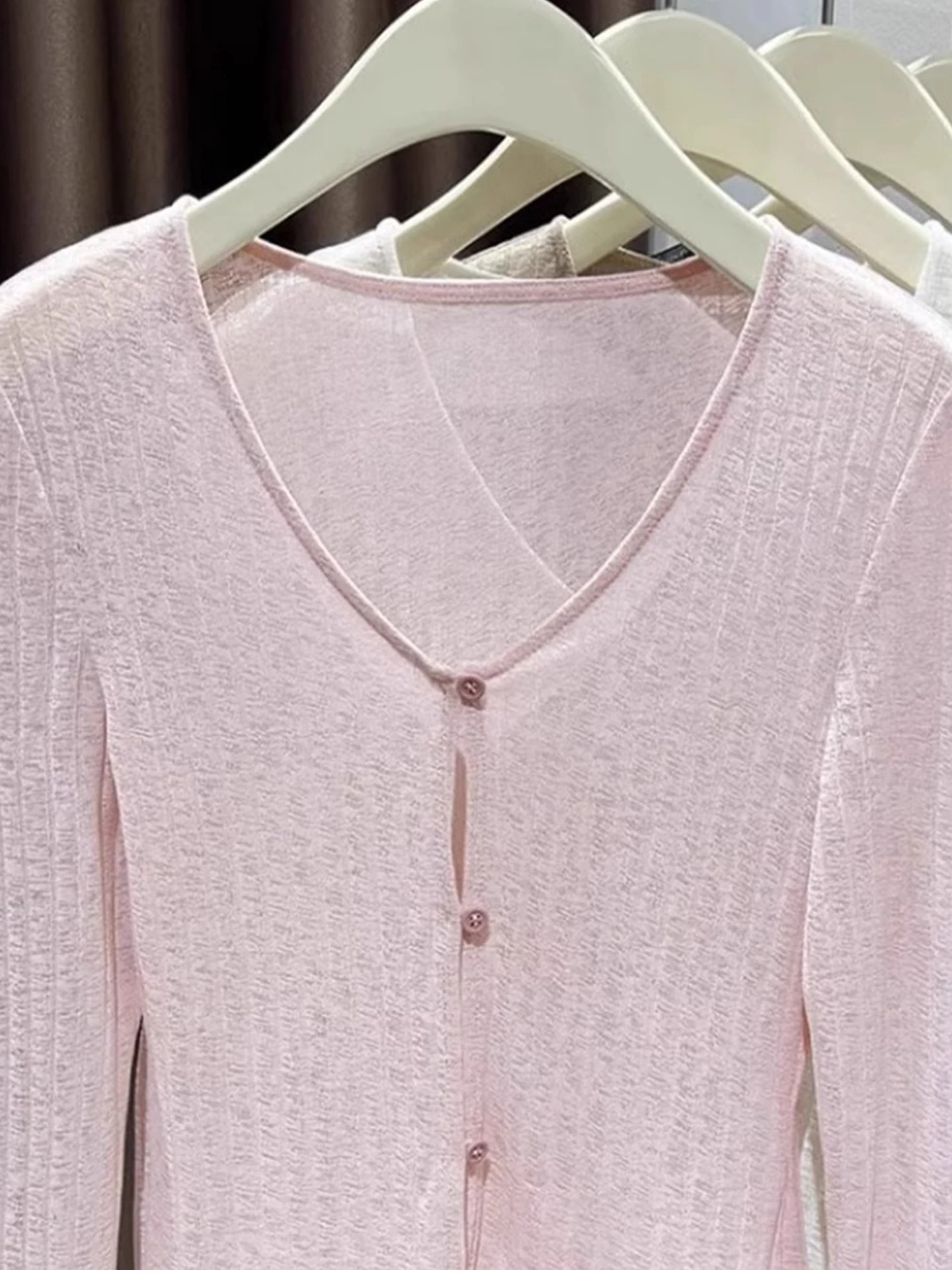 Cardigan ouvert tricoté en soie glacée pour femmes, Long, respirant, décontracté, Simple, bouton unique, haut d'été