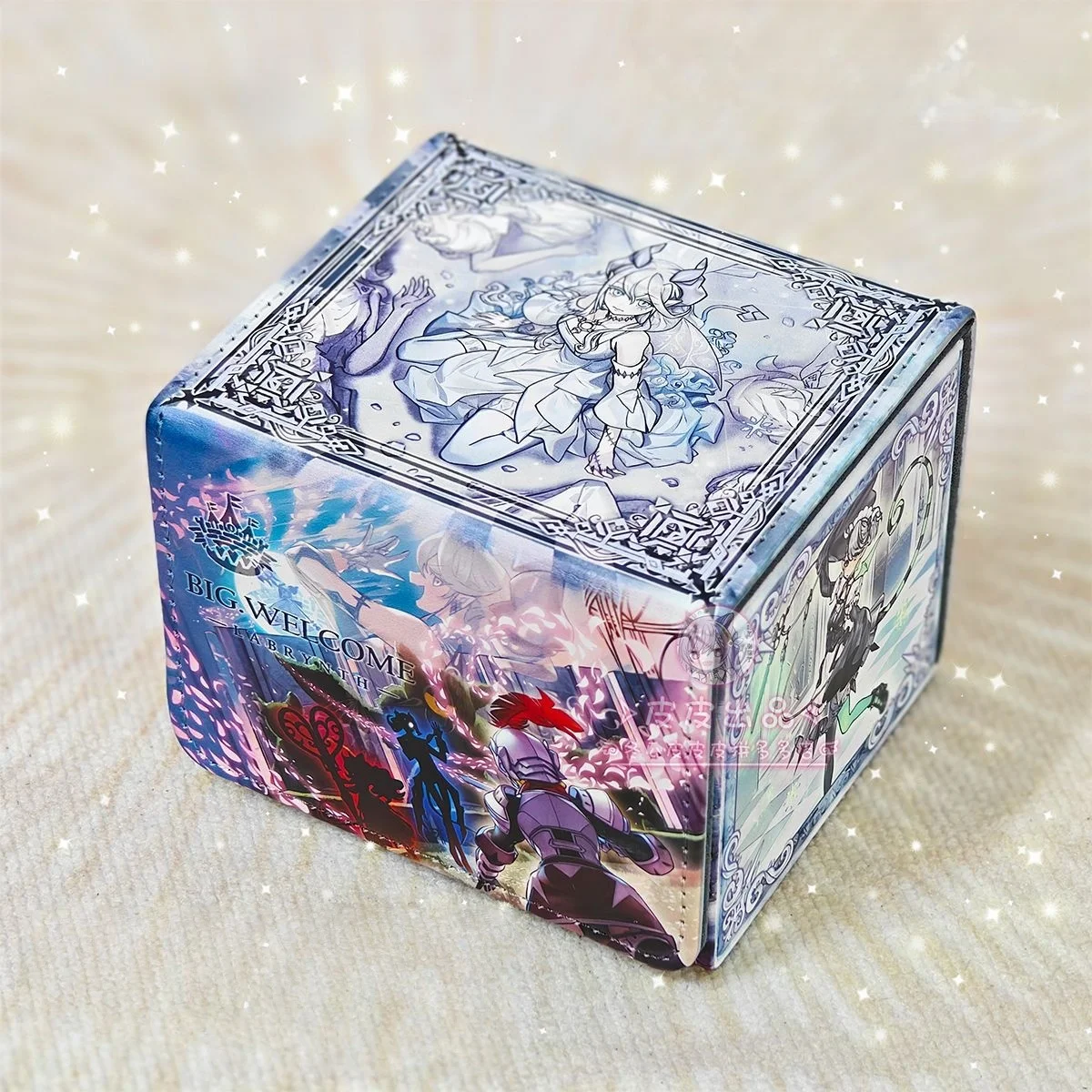 

Lady Labrynth of The Silver Castle Game Card Box Yu-Gi-Oh! Large-capacity Leather Magnetic Game Collection Card Storage Box Toys