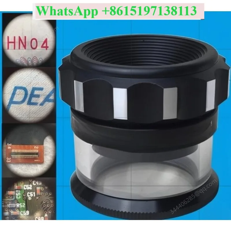 2016-15X magnifying glass 15X measuring scale optical cylinder eyepiece
