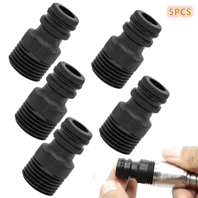 5Pcs Threaded Fittings Threaded Joint Hydraulics Garden Plastic Quick Coupling Water Pipe 1/2inch 5pcs Faucet Adapter