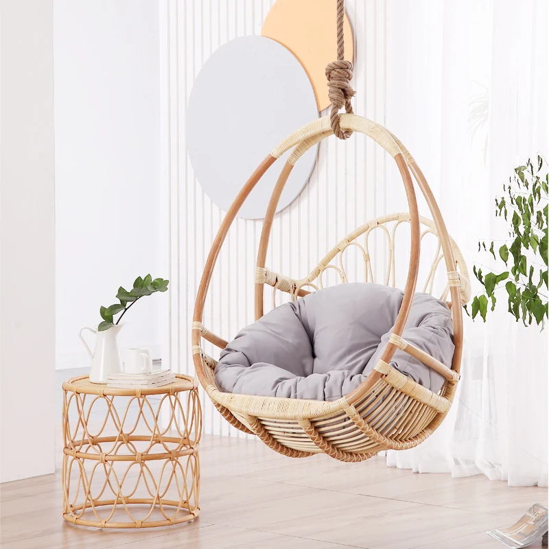 

True rattan chair hanging chair swing bed and breakfast room balcony indoor lazy hanging basket