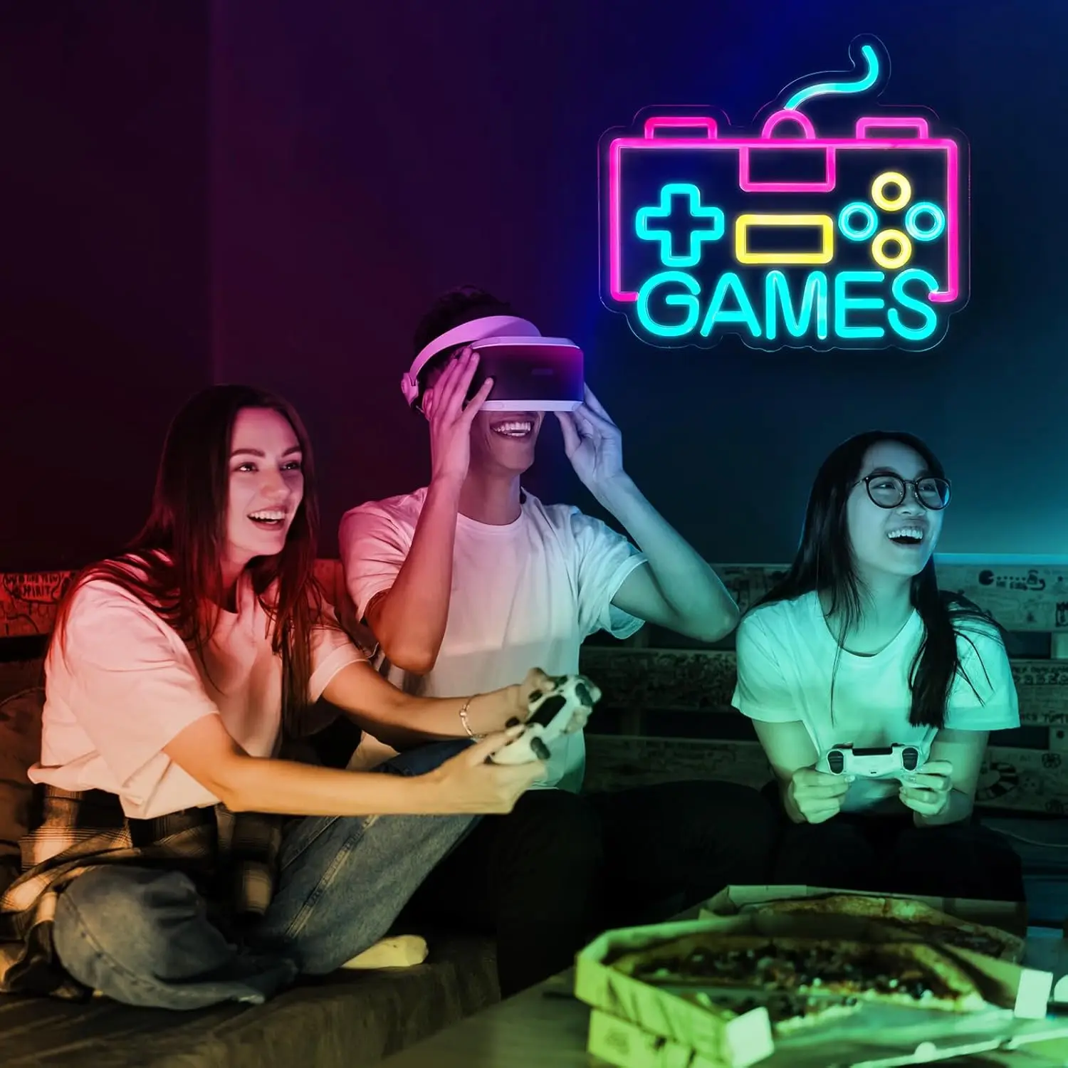 ألعاب النيون USB عكس الضوء LED ضوء النيون لغرفة النوم حفلة بار رجل الكهف لعبة غرفة ديكور المنزل تضيء تسجيل هدية