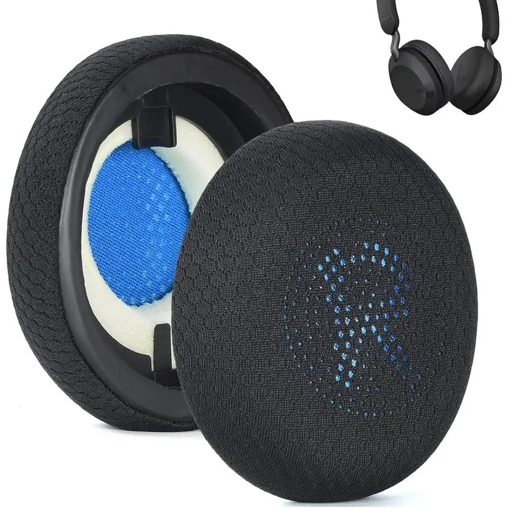 Image of 1 paar Ersatz Fußball Mesh Kopfhörer Ohr Pads Für Jabra Elite 45h Evolve 2 65 UC Kopfhörer Kissen Headset ohrenschützer