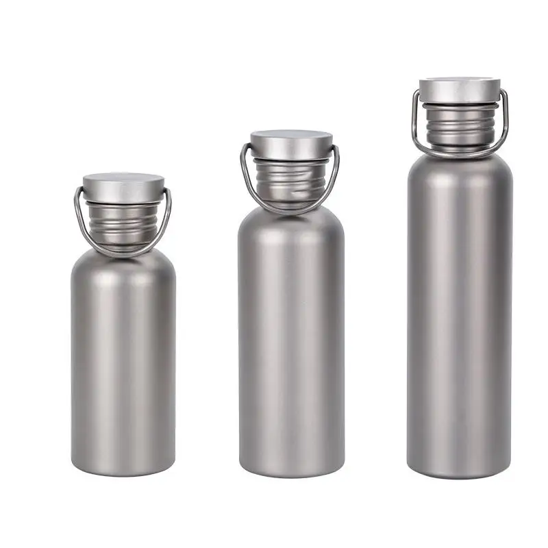 AliExpress NONE 500ml 600ml 750ml Reusable Titanium Water Bottle Outdoor Camping Supplies Water Bottle For Tourism Sports Cycling Hiking Camping