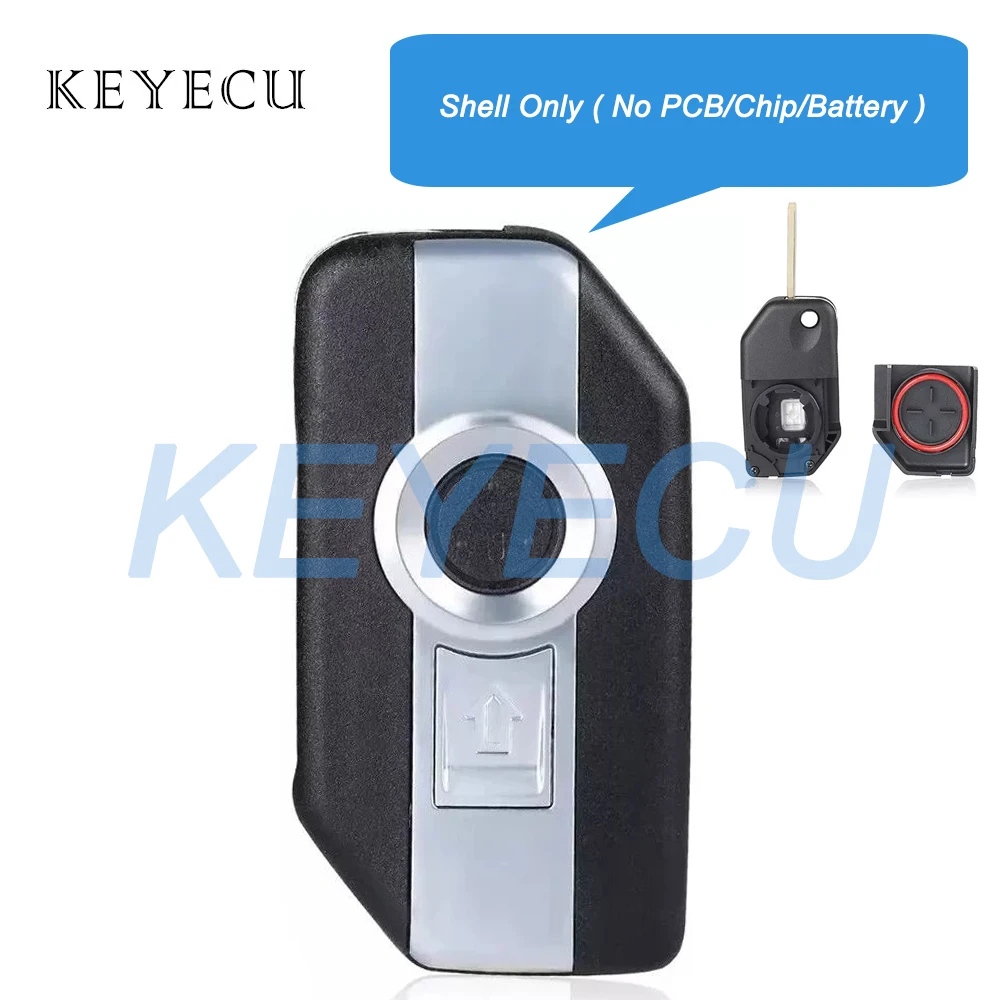 Keyecu Motorrad-Fernschlüsselgehäuse, 2-Tasten, für BMW R1200GS R1250GS R1200RT K1600 GT GTL F750GS
