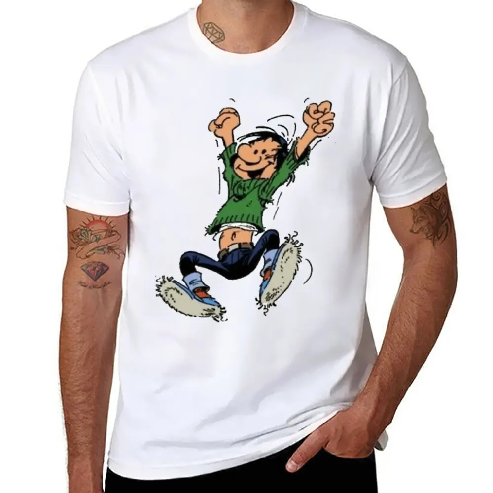 Gaston Lagaffe Graphic in vendita t-shirt girocollo Sport Top Tee Unique Funny Sarcastic Aactivity Competition taglia USA