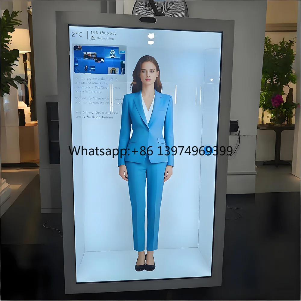 Holographic Transparent Display Cabinet High-Definition Brightness Supporting Video Playback for Trade Shows Launches Retail