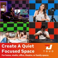 TOUO Acoustic Foam 6-48 Pcs Sound Proof Wall Panels High Density Studio Sound Absorbing Material Acoustic Foam Home Decoration 5