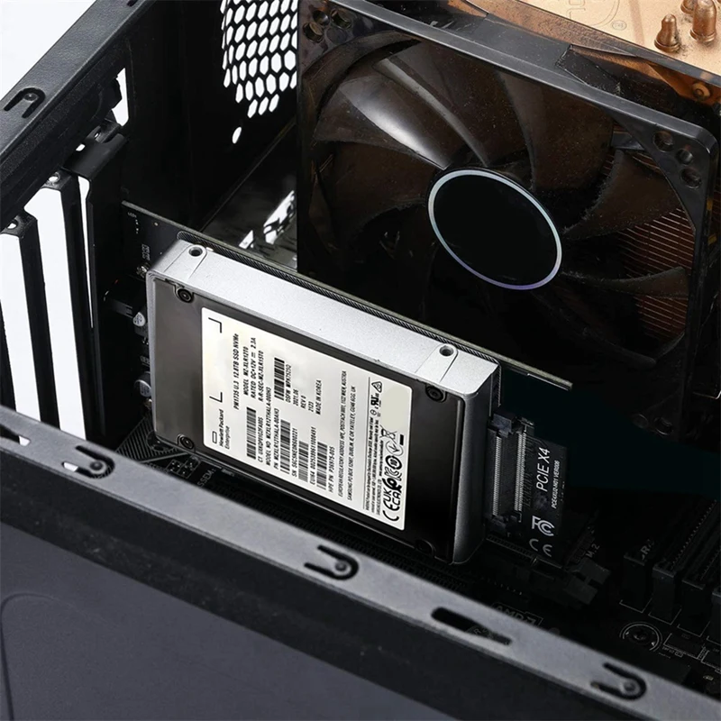 Adaptador host NVMe para placa-mãe, SSD PCIe, Kit U3, SFF-8639 para PCI-E 4.0 X4, PM1735