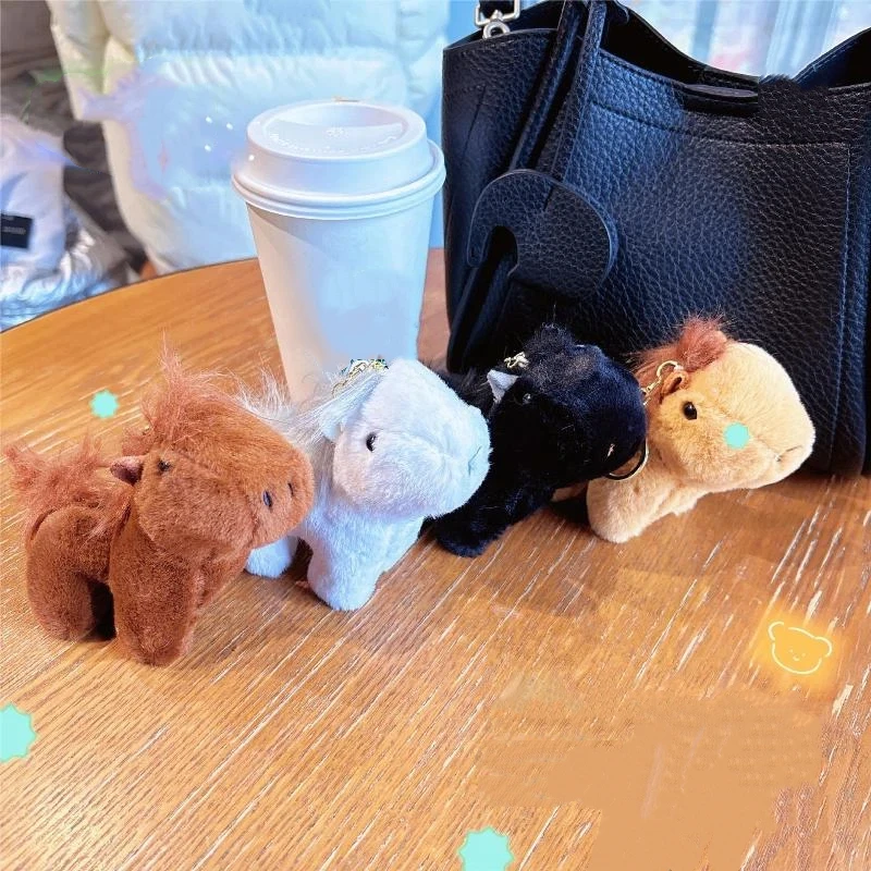 أفخم زودياك الحصان المفاتيح سحر الهدايا لمفتاح وحقائب للنساء حقيبة لطيفة سيارة الحيوان قلادة كيرينغ ديكور هدية