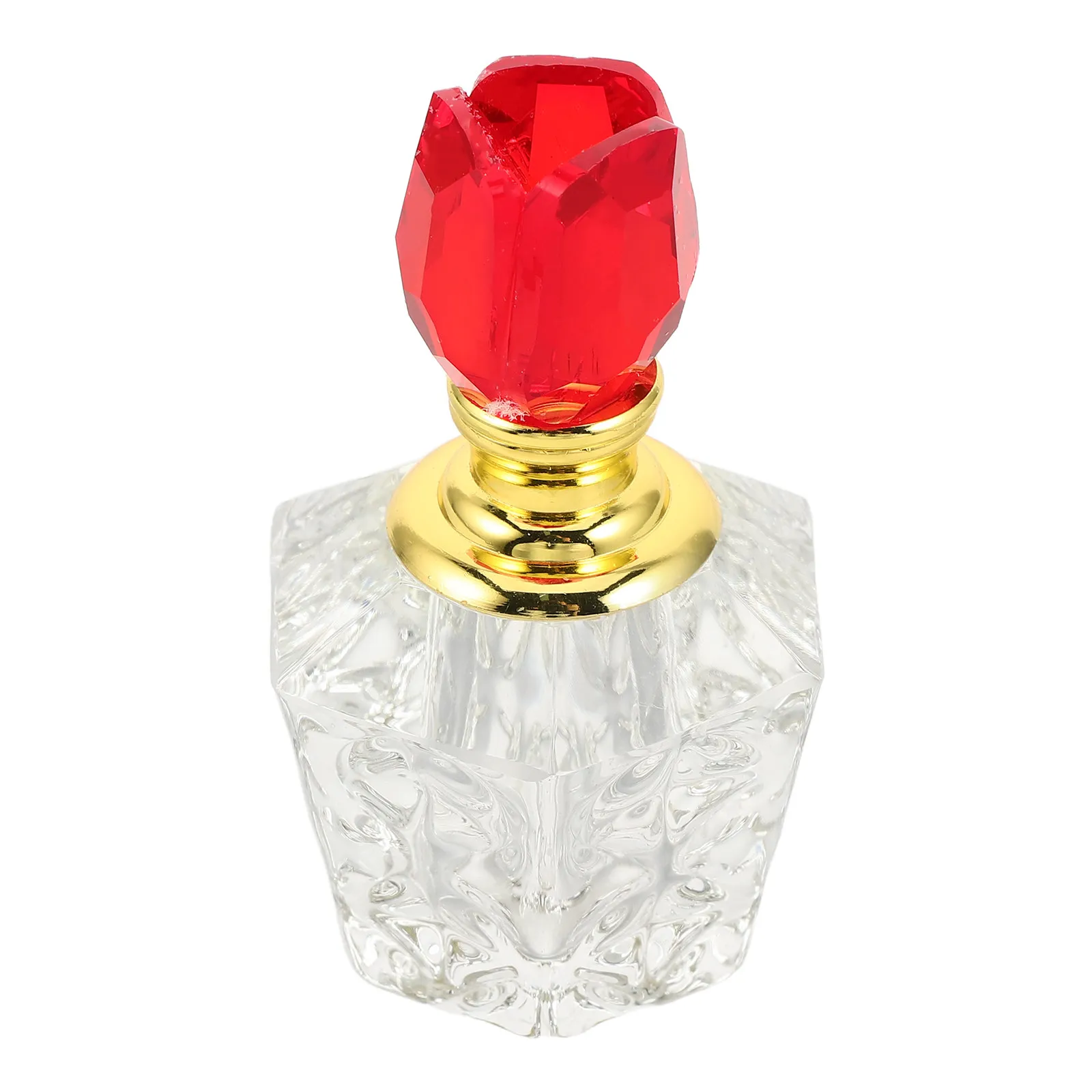 Crystal Rose Cap Perfume Bottle Refillable Empty 5Ml Small Essential Oil Bottle Aromatherapy Diffuser Portable Fragrance