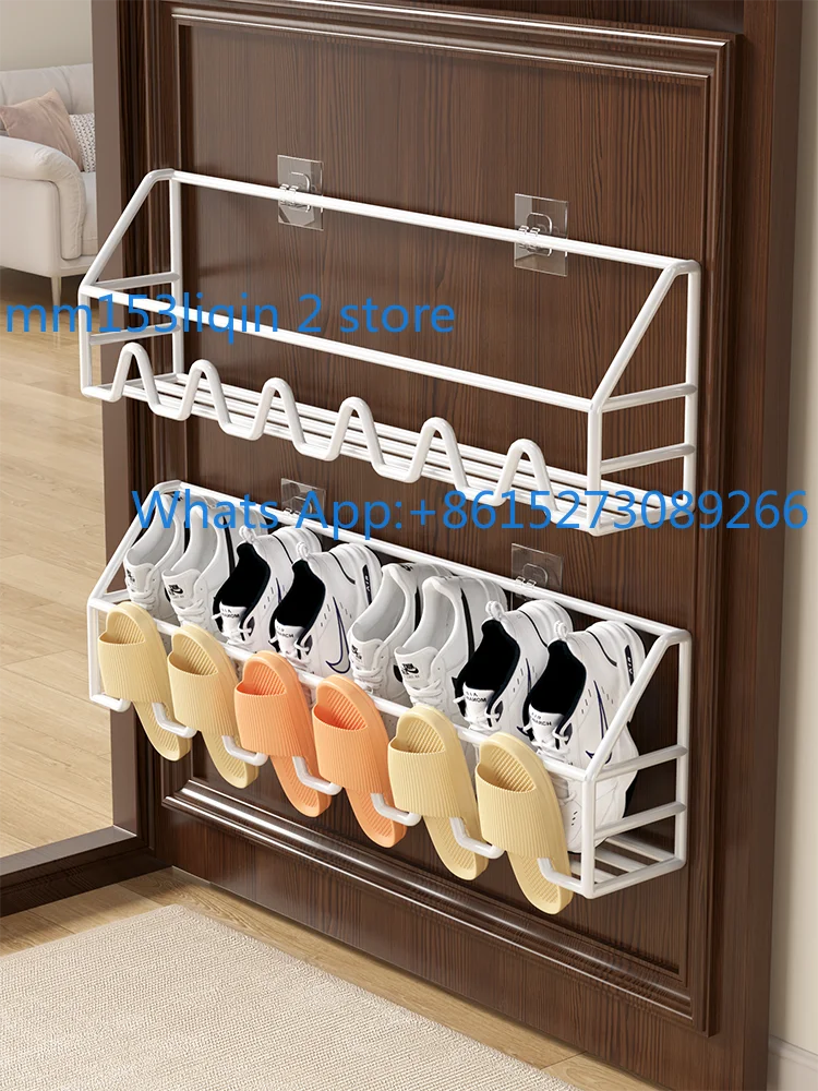 The shoe rack at the door of the home is small and narrow, and  room looks good and does not take up space for installation.