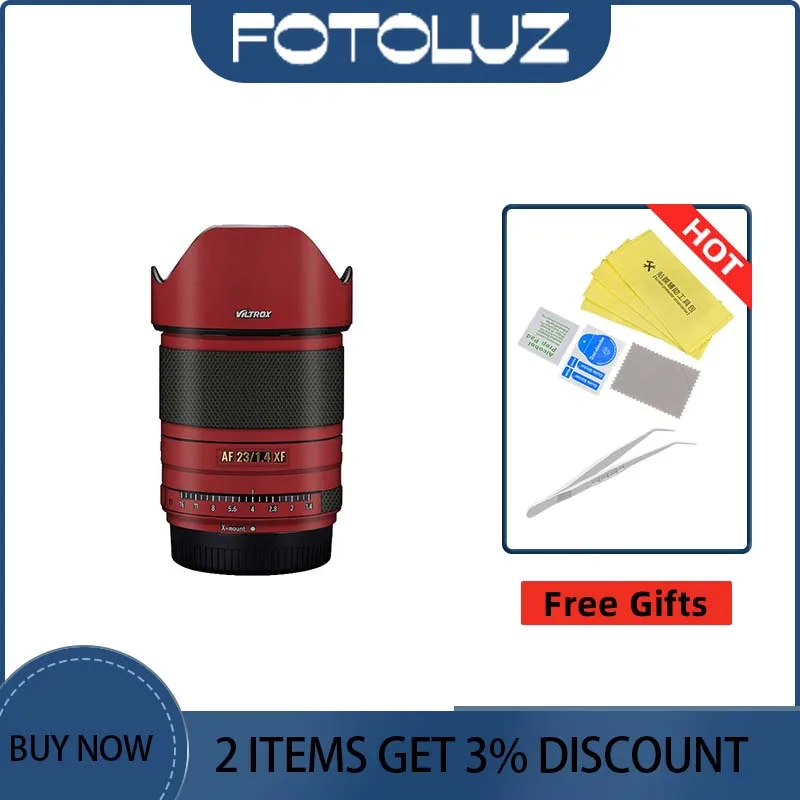 عدسة الكاميرا فيلم التفاف الجلد ، الغطاء الواقي ، المضادة للخدش ، ملصقا ل Viltrox AF23mm ، F1.4 ، 23mmF1.4 ، 23F1.4