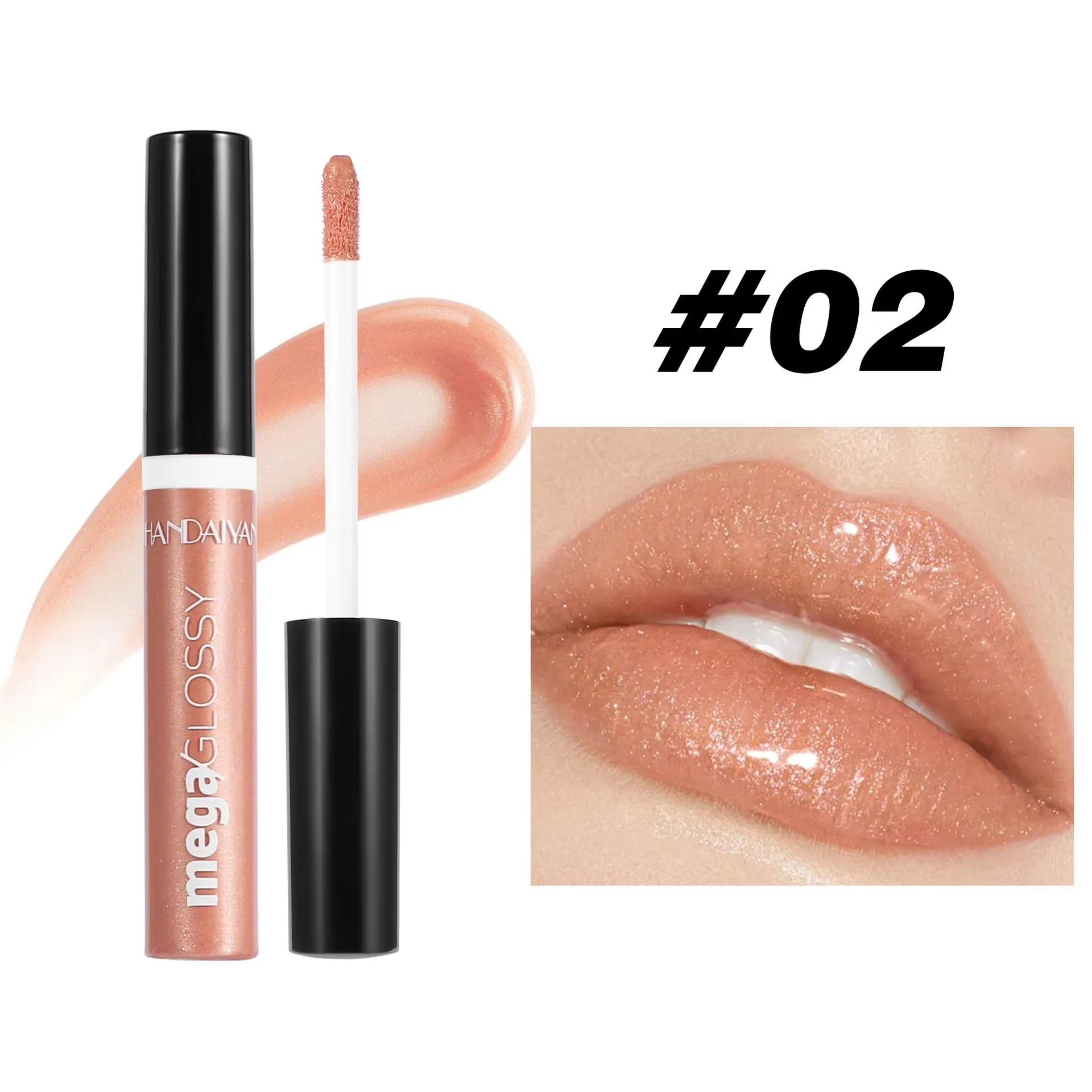 8 kleuren glitter lipgloss langdurige hydraterende vloeibare lippenstift waterdichte non-stick cup lip glazuur lip make-up cosmetica.