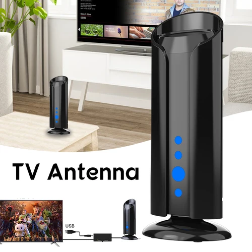 Imagen 1 del producto Potente antena de TV para interiores/exteriores, amplificador de señal de antena Digital de alto ganancia, disponible para interiores y exteriores