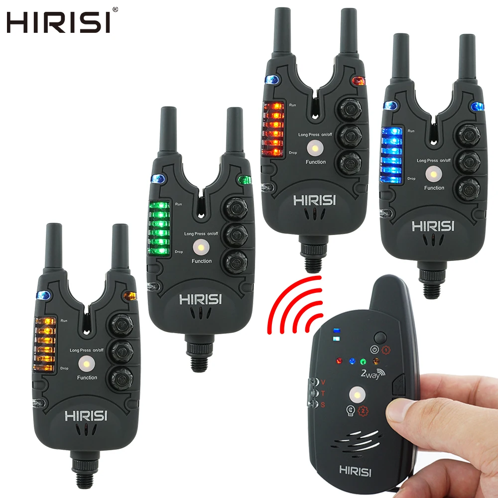 Hirisi Carp Fishing Alarm Set Wireless Bite Alarm 2 Way Remote Control Bite Indicator Fishing Accessories S8