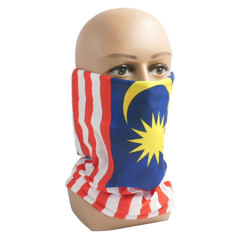 Philippines Singapore Indonesia Malaysia Flag Neck Gaiter Seamless Southeast Asia National Flag Face Bandana Cover Cycling Scarf view 4