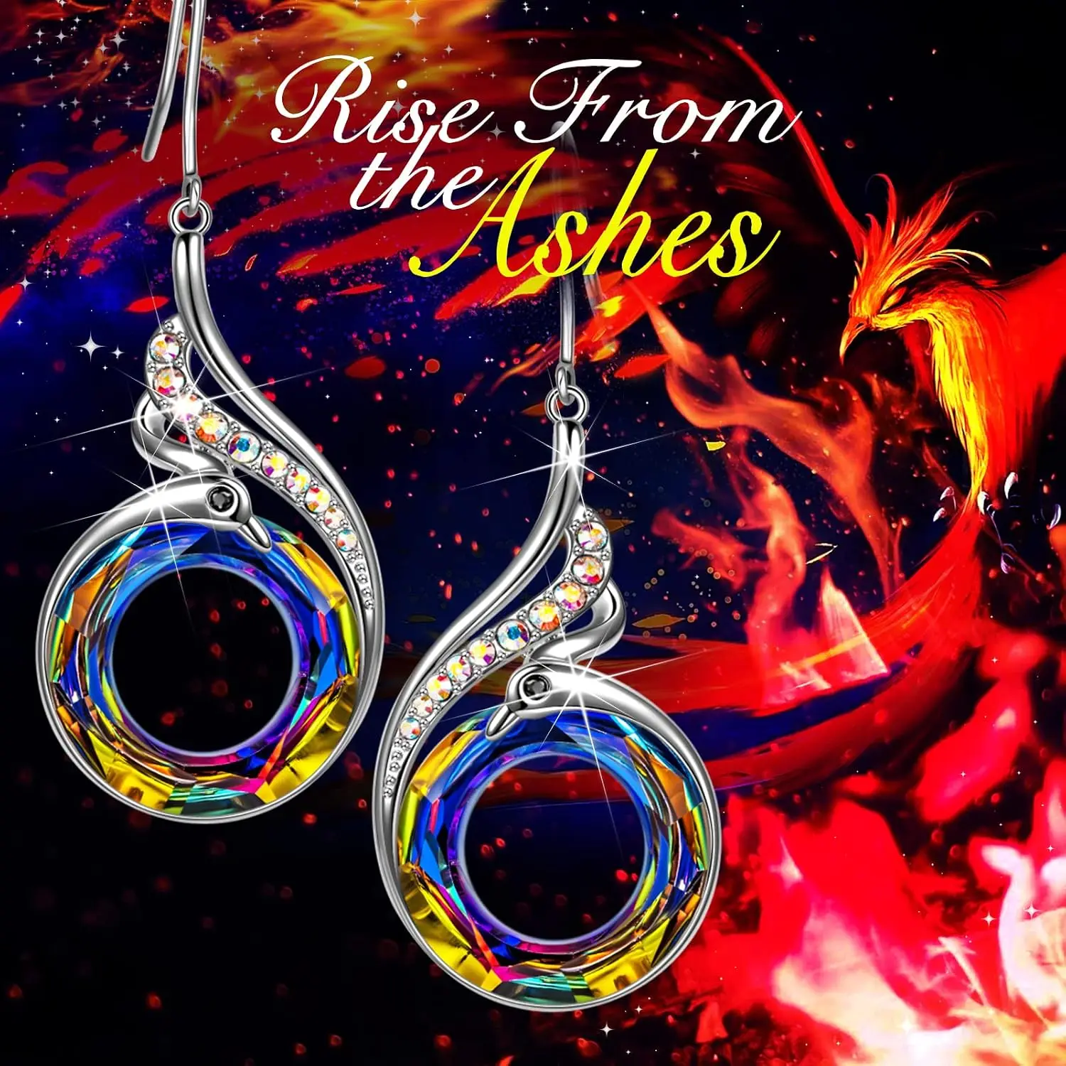 Rise From The Ashes Phoenix Drop Earrings for Women Fashion Dangle Earrings Jewelry Birthday Party Gift