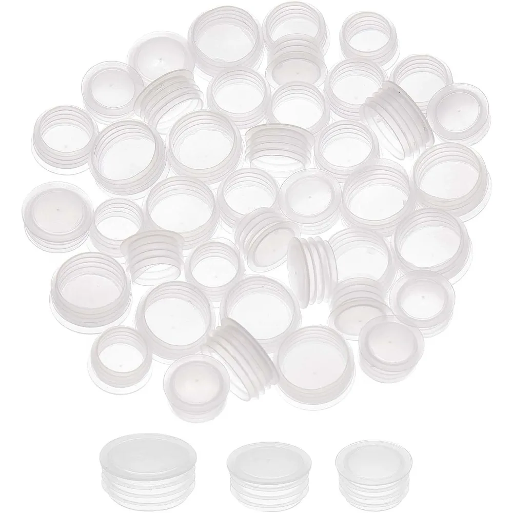 투명 플라스틱 와인 병 마개, 소금 및 후추 셰이커, 스토퍼 교체 제작 키트, 49/64 인치 ~ 31/32 인치, 3 가지 크기, 48 개