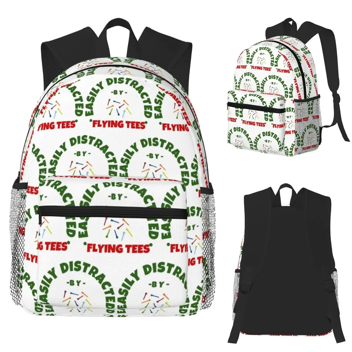 Facilmente distratto da Flying Tees Golf Humor Zaino Zaino BookBag di grande capacità Borsa da scuola Borse a tracolla per uomo Donna