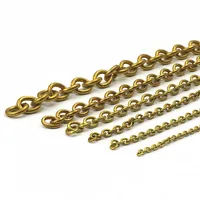1 Meter Solid Brass O Ring Bags Chain Link None-polished Bags Straps Parts DIY Clothing Bags Necklace Jewelry Making Accessories