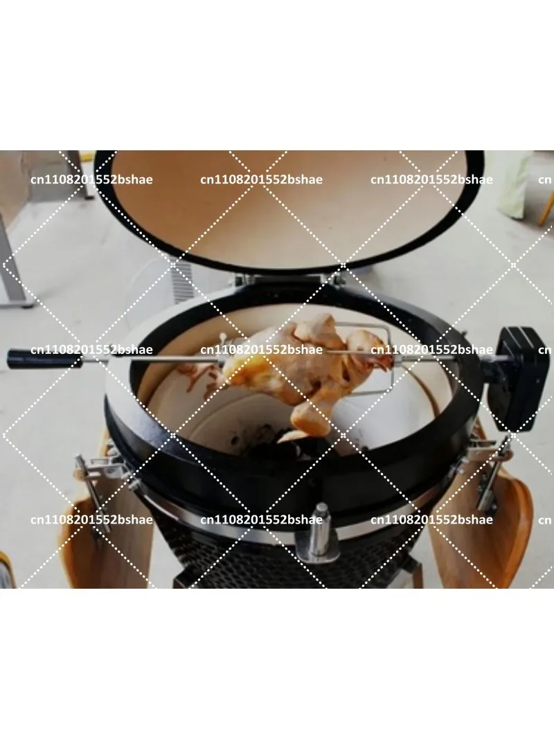 Electric Rotisserie Spit for Ceramic BBQ Grill, Chicken Roaster Rotating Grill Accessory