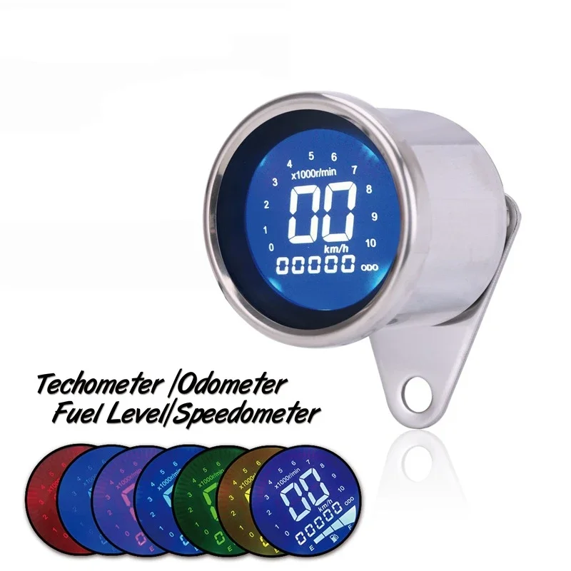 Motorcycle Digital Speedometer Tachometer Indicator Retro Odometer Cafe Racer Scooter Meter Replacement Motorbike Accessories